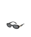 Miu Miu Miu Glimpse Oval-frame Sunglasses In Black