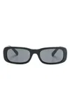 Miu Miu Miu Glimpse Rectangle-frame Sunglasses In Black