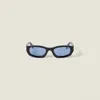 Miu Miu Miu Glimpse Sunglasses In Blue