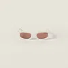 Miu Miu Miu Glimpse Sunglasses In White