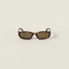 Miu Miu Miu Glimpse Sunglasses In Brown