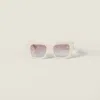 Miu Miu Miu Glimpse Sunglasses In Neutral