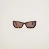 Miu Miu "miu Glimpse" Sunglasses In Brown