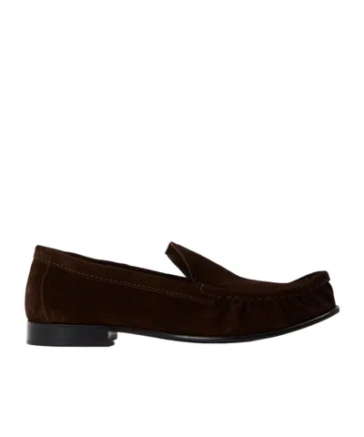 Miu Miu Miu Logo Loafer Ld61 In Brown