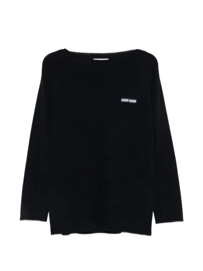 Miu Miu Bleu Sweaters. In Blue