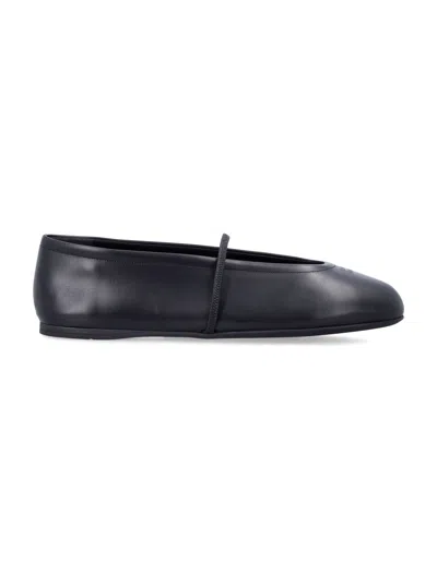 Miu Miu Logo-embossed Elasticated-strap Ballet Flats In Multi