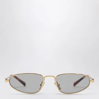 Miu Miu Logo Gold Sunglasses