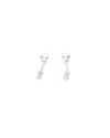 Miu Miu Logo Rhinestone Dangling Earrings