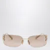 Miu Miu Logo Sunglasses Women In Brown