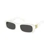 Miu Miu Logo Acetate Rectangular Sunglasses In White