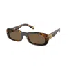 Miu Miu Womens Brown Mu 08zs Rectangle-frame Acetate Sunglasses In Multi