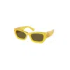 Miu Miu Logo Sunglasses In Yellow