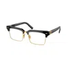 Miu Miu Womens Black Mu 11xv Rectangular-frame Metal Optical Glasses