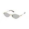 Miu Miu Hexagonal Frame Sunglasses In Gold