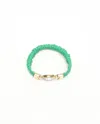 Miu Miu Rhinestone Leather Bracelet
