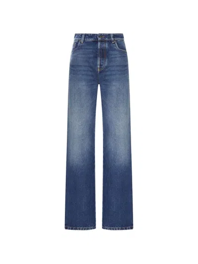 Miu Miu Trousers In Bleu. In Blue