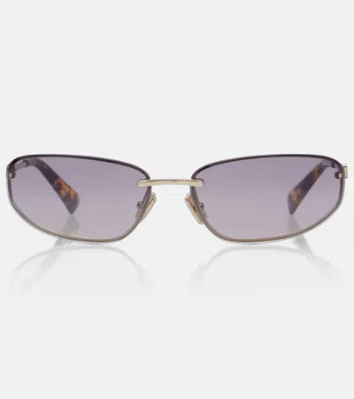 Miu Miu Miu Nocturne Oval Sunglasses In Purple