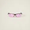 Miu Miu Runway Sunglasses In Mirrored Begonia Lenses