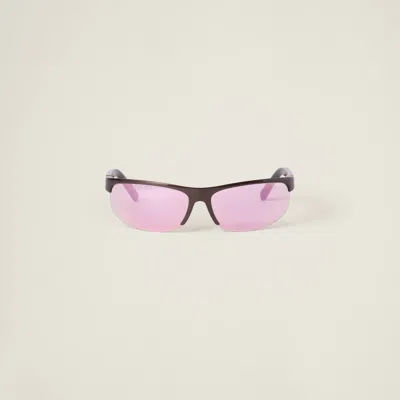 Miu Miu Runway Sunglasses In Mirrored Begonia Lenses
