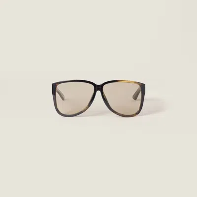 Miu Miu Full Frame Sunglasses In Brown