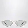 Miu Miu 56zs Geometric-frame Sunglasses In Gold