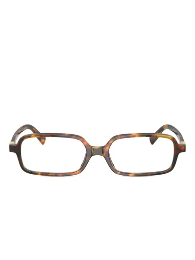 Miu Miu Miu Regard Brille In Brown