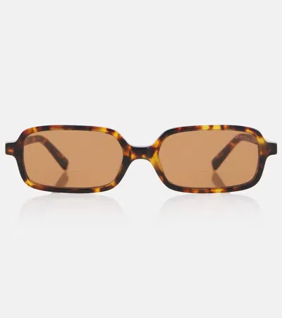Miu Miu Miu Regard Rectangular Sunglasses In Brown