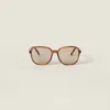 Miu Miu Miu Regard Sunglasses In Brown