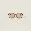 Miu Miu Miu Regard Sunglasses In Brown