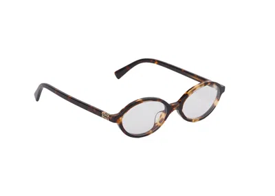 Pre-owned Miu Miu Miu Regard Sunglasses In Tortise/blue (smu04z_svau_fe08n_c_a050)