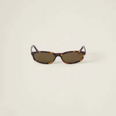 Miu Miu Miu Regard Sunglasses In Loden Green Lenses