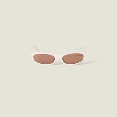 Miu Miu "miu Regard" Sunglasses In White