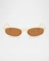 Miu Miu Miu Regarde Mu A06s Acetate Oval Sunglasses