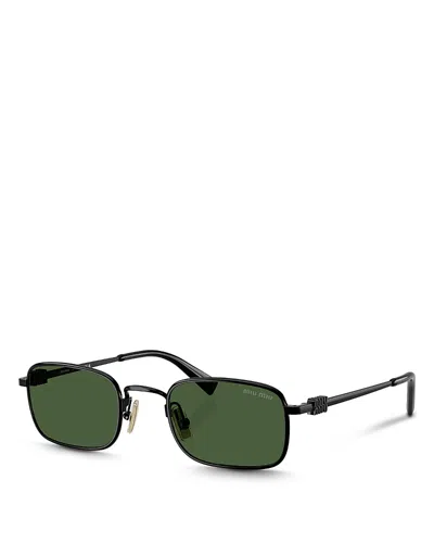MIU MIU REGARDE RECTANGLE SUNGLASSES, 49MM
