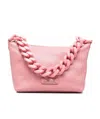 Miu Miu Logo-patch Leather Shoulder Bag In Pink