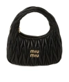Miu Miu Miu Wander Quilted Shoulder Bag In Black