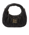 Miu Miu Miu Wander Quilted Shoulder Bag In Black