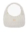 Miu Miu Lamb Leather Quilted Shoulder Bag In White