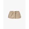 Miu Miu Miu Womens Kaki Drawstring-waist Wool Mini Skirt In Kaki