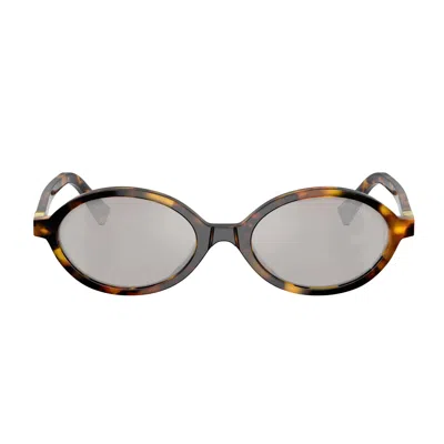 Miu Miu Miumiu 0mu 04zs Miu Regard Vau07f Havana Sunglasses In Brown