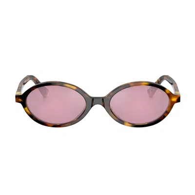 Miu Miu Miumiu 0mu 04zs Miu Regard Vau50d Havana Miele Sunglasses In Brown