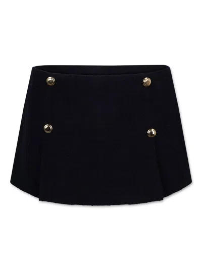 Miu Miu Miumiu Women Tweed Miniskirt In Blue