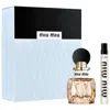 Miu Miu Miutine Eau De Parfum Travel Duo Holiday Gift Set In Transparent