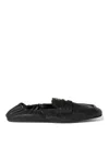 Miu Miu Women Logo Motif Leather Loafers In Black
