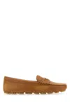 Miu Miu Woman Camel Leather Loafers
