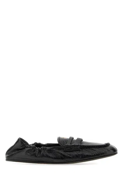Miu Miu Mocassini Loafers In Black