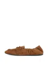 Miu Miu Loafers With Back Elasticated Detail In Brown