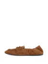 Miu Miu Loafers With Back Elasticated Detail In Brown