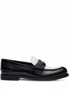 Miu Miu Black Leather Loafers