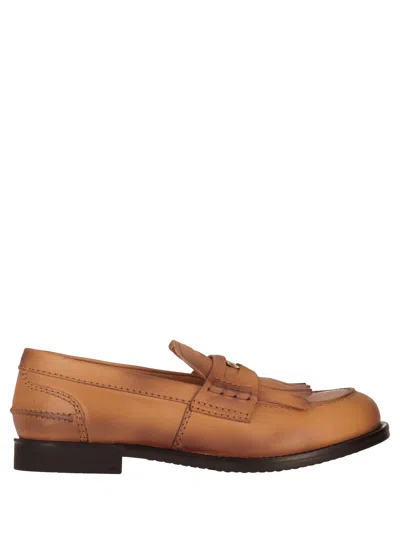 Miu Miu Mocassini Vit.antic In Brown